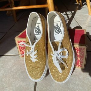 Authentic Gold Glitter Vans
